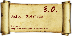 Bujtor Olívia névjegykártya